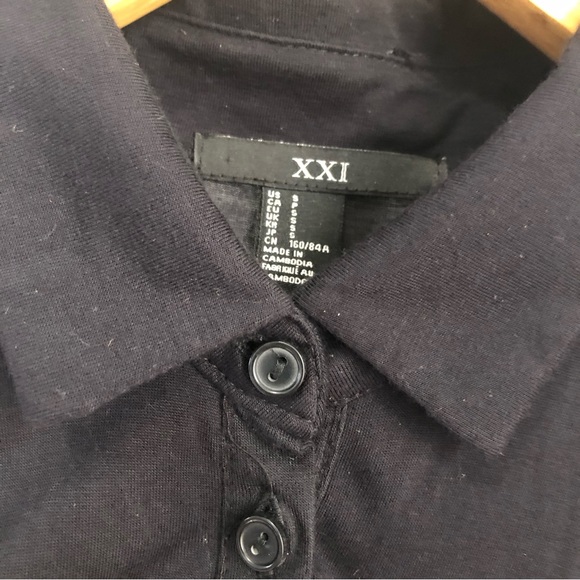 Forever 21 Sleeveless Tank Top Snap black cotton and mesh SZ Small - Picture 8 of 12